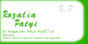 rozalia patyi business card